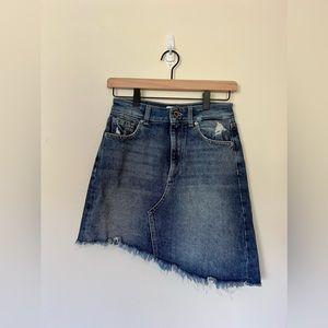 DL1961 Asymmetrical Denim Skirt